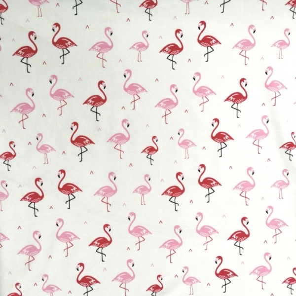 PRINTED JERSEY - Flamingos